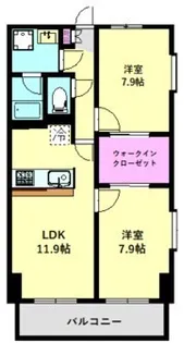 ハーモニーK【205号室】の間取り