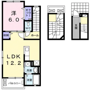 メゾン・ソレイユⅡ【3階】の間取り