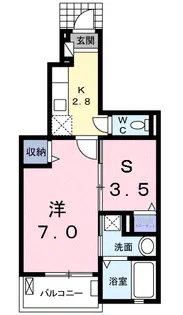 ヴァンヴェールⅣ【1階】の間取り
