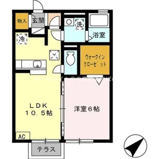 1LDKの間取り画像