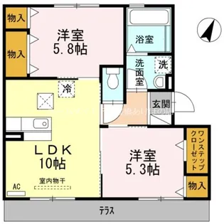 プール・トゥジュール【1階】の間取り