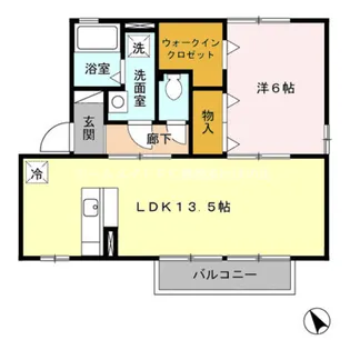 ウィルモア東山【2階】の間取り