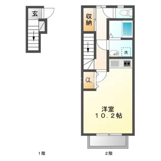 クレシタ神ノ輪【2階】の間取り