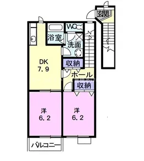 エイトゥリーズ【2階】の間取り
