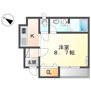 1Kの間取り画像