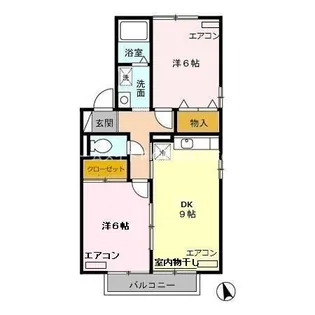 セジュール南 C【2階】の間取り