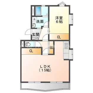 堂坂マンション【1階】の間取り
