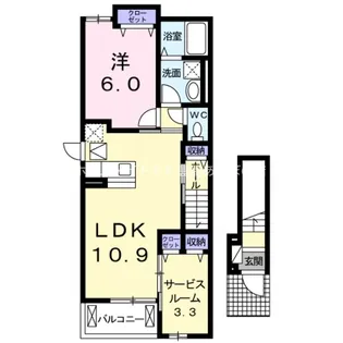リュエル南陽【2階】の間取り
