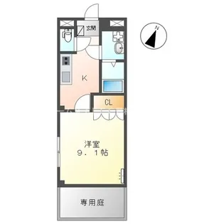 ラ・カサミア【105号室】の間取り
