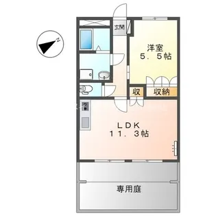 1LDKの間取り画像