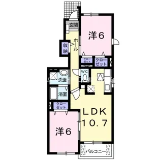 ブルック 菅池【1階】の間取り