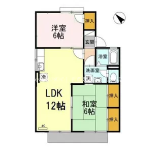 2LDKの間取り画像