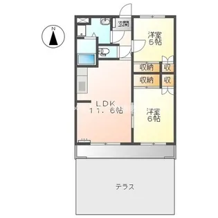 2LDKの間取り画像