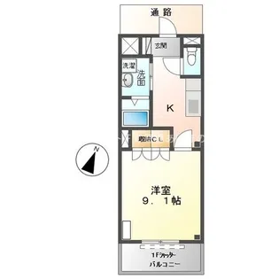 グランシャリオ一色【103号室】の間取り