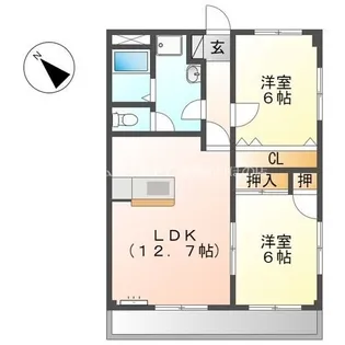 グランデージナギサ【201号室】の間取り