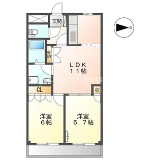 クレスト・雅【302号室】の間取り