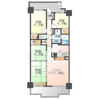 4LDKの間取り画像