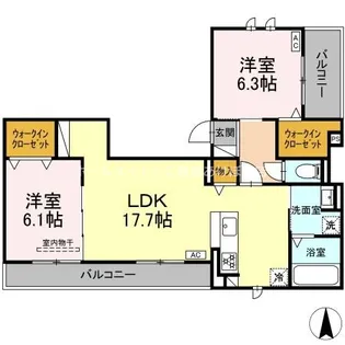 D-avance 花田【3階】の間取り
