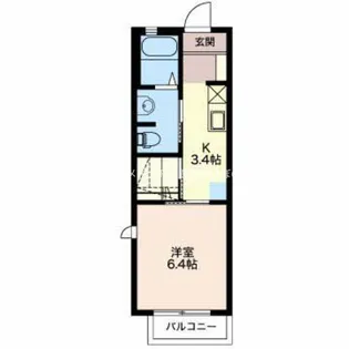 サンマツモトB【1階】の間取り