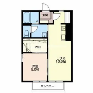 1LDKの間取り画像