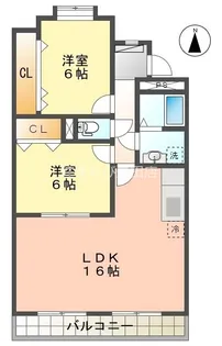 シャロームみぎわ【403号室】の間取り