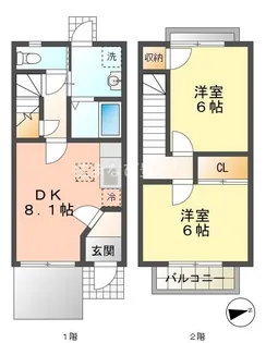 ハピネスK【5号室】の間取り