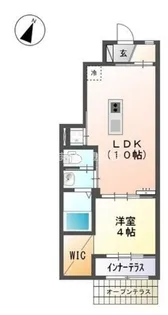 グランツ山之手【102号室】の間取り