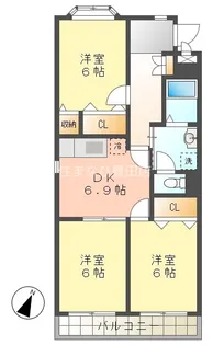 コーポ都【1階】の間取り