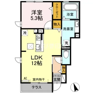 草々庭ハウス B棟【1階】の間取り