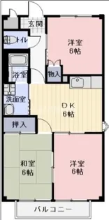 Surplus Three宝B【201号室】の間取り