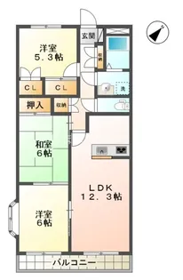 グローリア壱番館【2階】の間取り