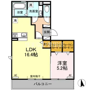 クリア トゥレス A棟【3階】の間取り