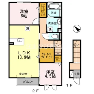 ガーデンモール A棟【2階】の間取り