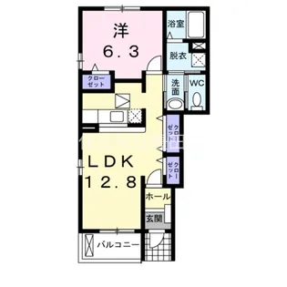 シャトル コスモ【1階】の間取り