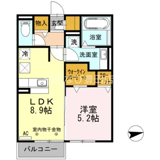 サンルージュ豊栄【2階】の間取り