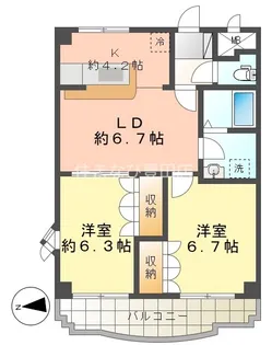 F・ロッシュ【2階】の間取り