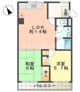 グリーンハイツ東山【2階】の間取り