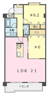 ビューラーあけぼの【4階】の間取り