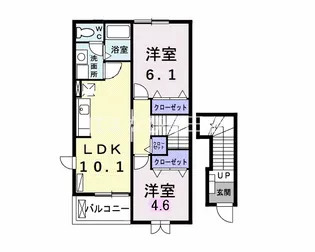 グレイスヴィラ3番館【2階】の間取り