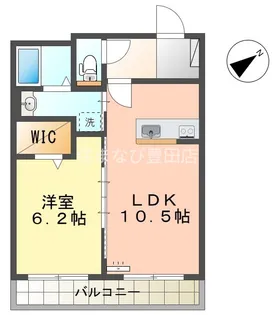 Villa浄水【505号室】の間取り