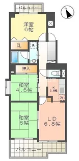 名鉄鈴彦小坂本町ハイツ【7階】の間取り