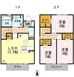 ラ クロシェット【105号室】の間取り