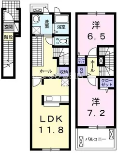 アンジュ・メゾン【2階】の間取り