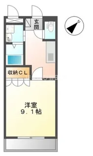 サンハイツ折坂【1階】の間取り