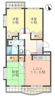シャンポール青木【2階】の間取り