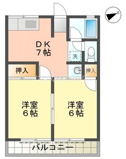 シティハイムイタクラⅡ【202号室】の間取り