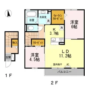 ファミーユ A棟【2階】の間取り