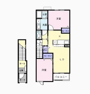 ガーデンセトル B【2階】の間取り