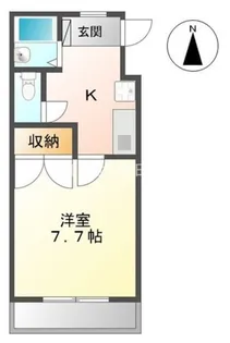 サンハイツTSUKIMI【4E号室】の間取り