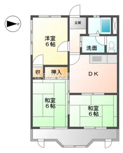 コーポラスコスモス【302号室】の間取り